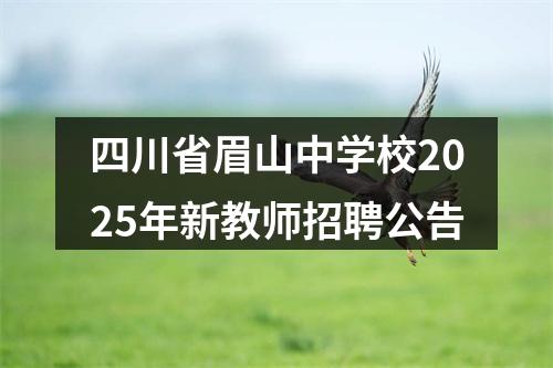 四川省眉山中学校2025年新教师招聘公告 图片